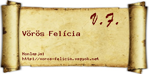 Vörös Felícia névjegykártya