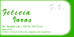 felicia voros business card