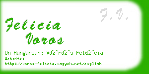 felicia voros business card